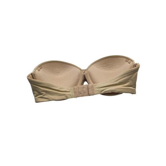 Ambrielle Womens Sz 36C Padded Strapless Push Up Bra Solid Beige - Picture 3 of 5